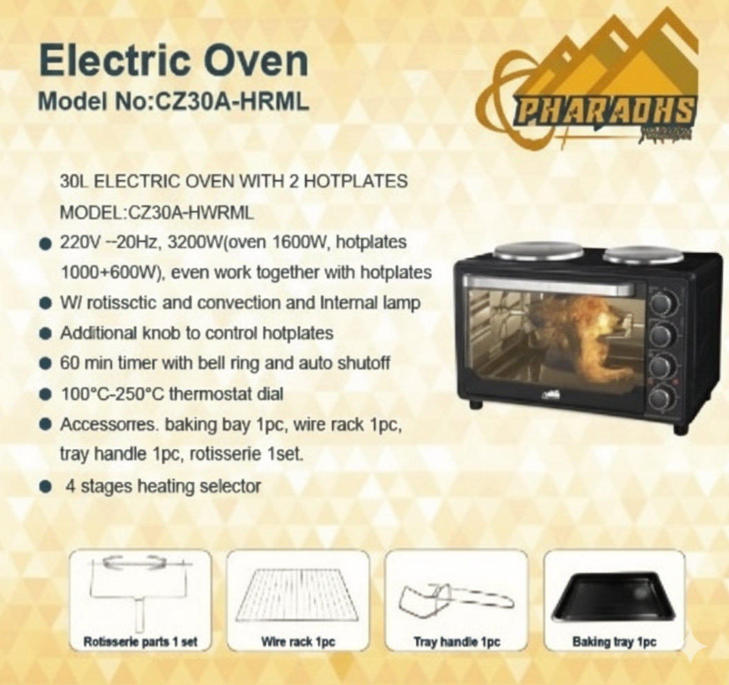 Electric Oven Specs